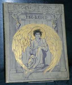 The Raven Edgar Allen Poe Dore 1884 1st Ed HUGE14x18  