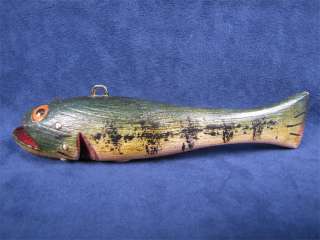 Duluth Fish Decoys Hand Carved Folk Art Wood Bass  