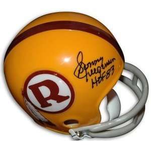 Autographed Sonny Jurgensen Mini Helmet   Washington Redskins HOF 