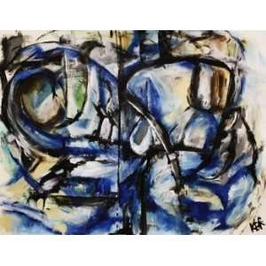  Blue Divide   Abstract Painting, Original Painting, Home 