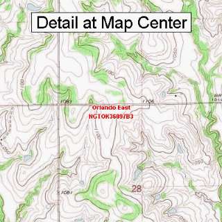 USGS Topographic Quadrangle Map   Orlando East, Oklahoma (Folded 