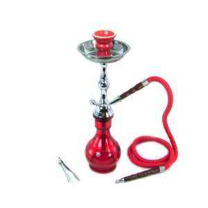  17 INCH RED GLASS BADSHAH JUNIOR HOOKAH   NEW HOOKA 