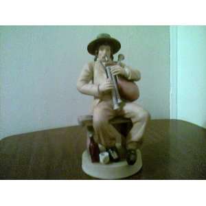  Porcelain Figurine Man Playing Bagpipes 