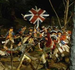  Continental Army Infantry Line Defending 3 Figures ARW Retired  