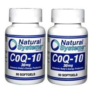  Natural Systems 2 PACK Coenzyme CO Q 10 30 mg 2x60 