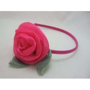  NEW Fuchsia Pink Rose Bud Headband, Limited.: Beauty