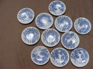 11 Enoch Wedgwood Countryside Tunstall England SAUCERS  