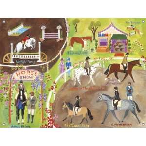  Oopsy daisy English Horse Show Mural Wall Art 42x32: Home 