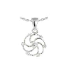  west Designs SP847 Sterling Silver with Clear CZ Accent Small Spiral 
