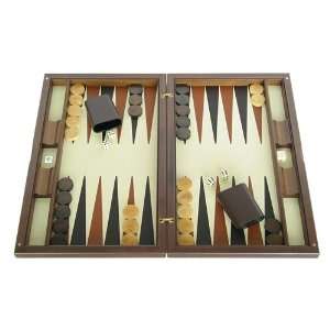  Dal Negro Backgammon Set   (Briar Root Wood Case)   19.5 