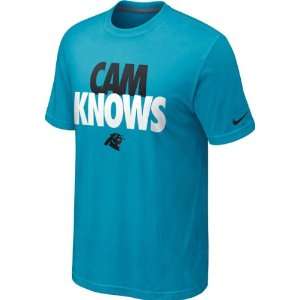  Cam Newton Carolina Panthers Blue Nike Cam Knows T Shirt 