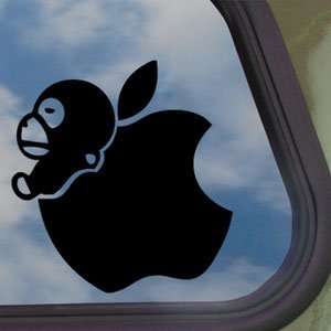 Apple Black Decal Animal Monkey Car Truck Window Sticker:  