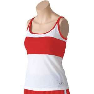  balle de Match Sunset Womens Tennis Tank Top   White/Red 
