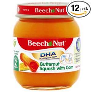   Butternut Squash & CornStage 2 DHA Plus, 4 Ounce Jars (Pack of 12