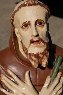 Antique Statue of St. Francis Assisi + 37 ht. +  