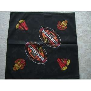 Survivor TV Bandanas   Set of 10 Panama Black Bandanas Representing 