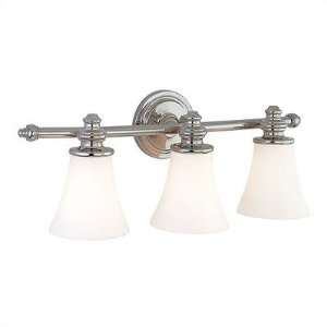  Durgans Triple Vanity Light in Polished Nickel