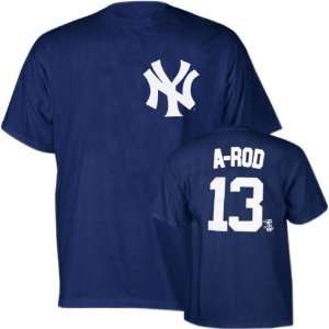  Mens New York Yankees #13 A Rod Name & Number Tshirt 