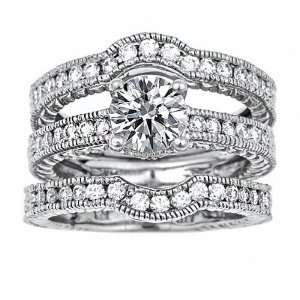   Wedding Bands Bridal Set (1.90 Cttw, SI 3 Clarity, F Color) Jewelry