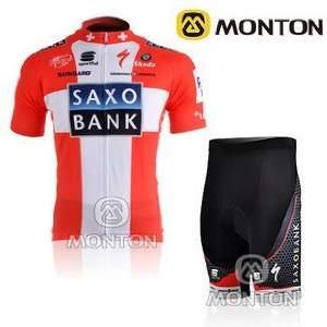 2010 saxo bank big cross red cycling jersey short suit a061  