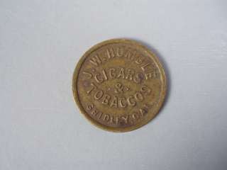 Trade Token Gridley, Cal. J W Humble Cigars & Tobaccos  