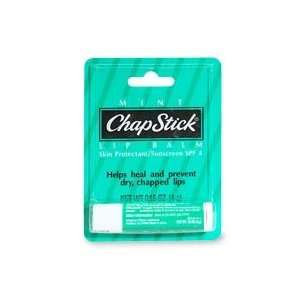 Chapstick Lip Balm Spf 4, Spearmint Flavor  0.15 Oz, 24 Ea