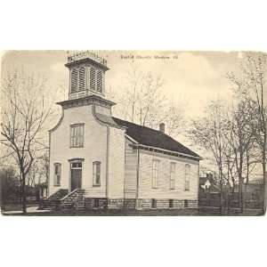   Vintage Postcard   Baptist Church   Medora Illinois 