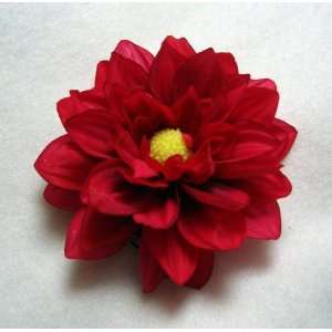  NEW Red Dahlia Real Touch Flower Hair Clip and Pin 