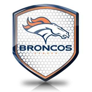  NFL Denver Broncos Shield Shape Auto Reflector, Official 