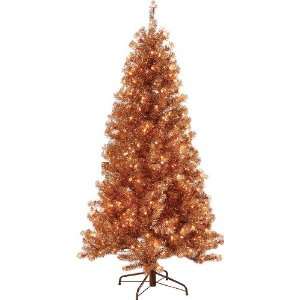   FT Paradise CHAMPAGNE Tinsel Tree with Lights