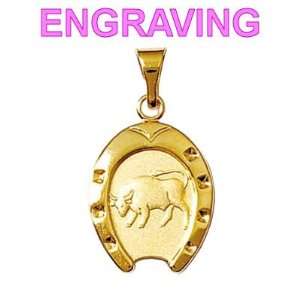 18K Gold Plated Taurus   The Bull   Zodiac Pendant   Your 