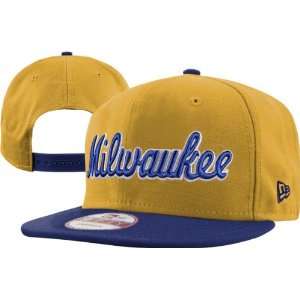   Yellow Cooperstown 9FIFTY Reverse Word Snapback Hat: Sports & Outdoors