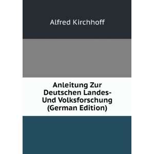   Landes  Und Volksforschung (German Edition) Alfred Kirchhoff Books