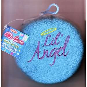  Plush Embroidered Blue CD Case Lil Angel (Holds 20 CDs 