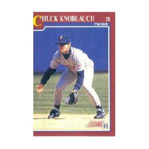   1991 Score Rookie/Traded #93T Chuck Knoblauch 
