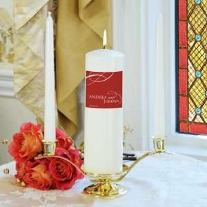  Ivory/Gold 3 Piece Color of Love Unity Candle Set