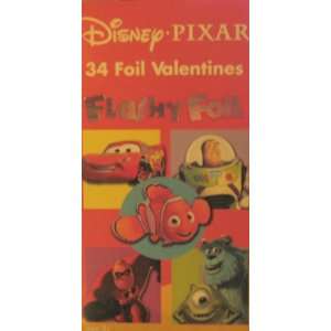  Disney ~ Pixar ~ 34 Flashy Foil Valentines ~ SHIPPED SAME 