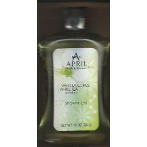  April Bath and Shower Vanilla Citrus White Tea Scented Shower Gel 