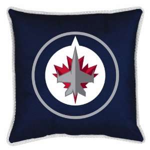 Winnipeg Jets Sidelines Decorative Pillow Blue:  Sports 