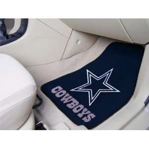  Dallas Cowboys Printed Carpet Car Mat 2 Piece Set: Sports 