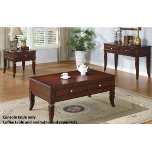  Console Table with Storage Drawers in Cherry Finish: Home 