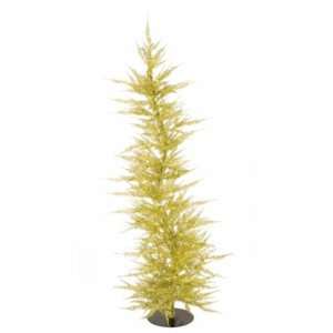  Pack of 2 Whimsical Gold Laser Christmas Trees 24