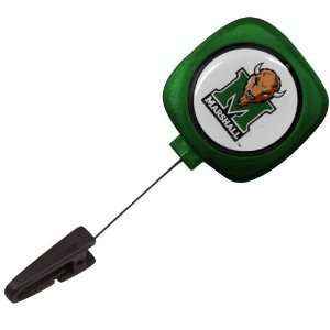   : NCAA Marshall Thundering Herd Green ID Badge Reel: Office Products