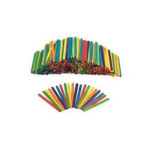  Colored Wood Craft Sticks   1000 Pieces Toys & Games