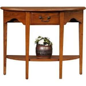  Favorite Finds Medium Oak Finish Demilune Table: Home 