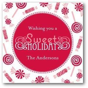  Personalized Holiday Gift Tag Stickers   Candy Bowl By 
