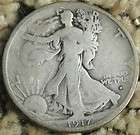 1917 D WALKING LIBERTY HALF DOLLAR VG OBVERSE D U1