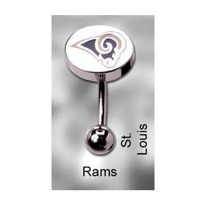  NFL Reverse Top Down Belly Button Ring   St. Louis Rams 