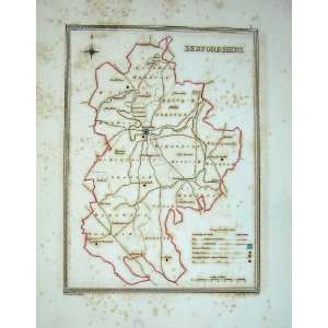  Topographical Map England Bedfordshire Bedford Luton
