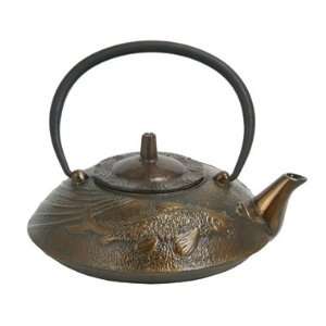  Bronze Japanese Koi Cast Iron Teapot: Home & Kitchen